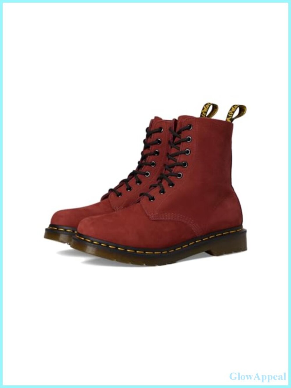 Milled Nubuck Leather Lace-Up Combat Boots Ankle High-Top Flat Heel